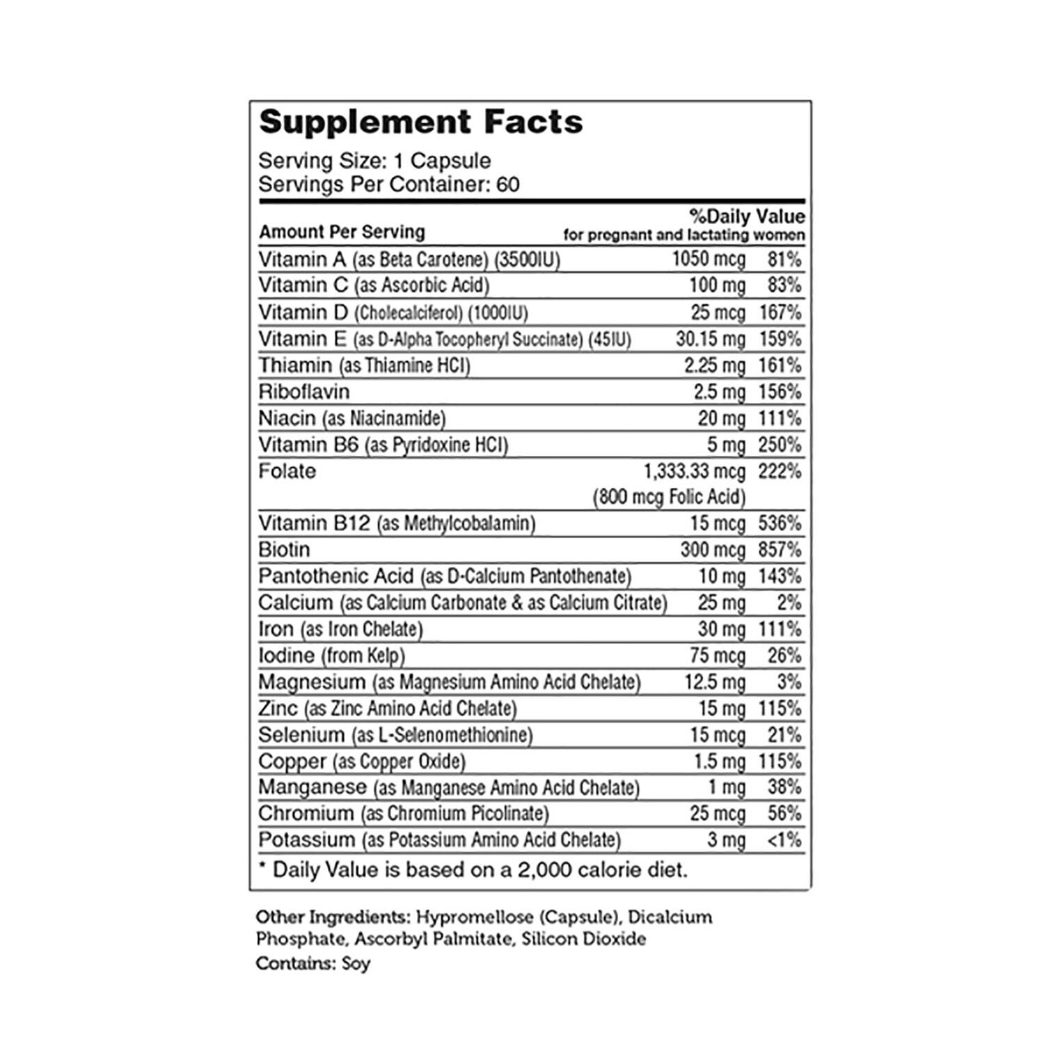 Total One Prenatal&trade; - 60 Capsules (60 Servings)